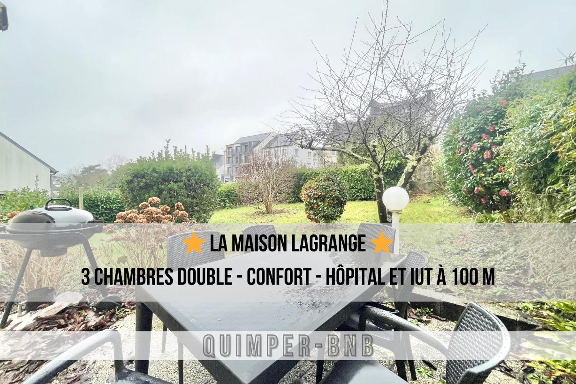 Maison Lagrange - 4 Chambres Quartier Iut Hopital Quimper Eksteriør billede